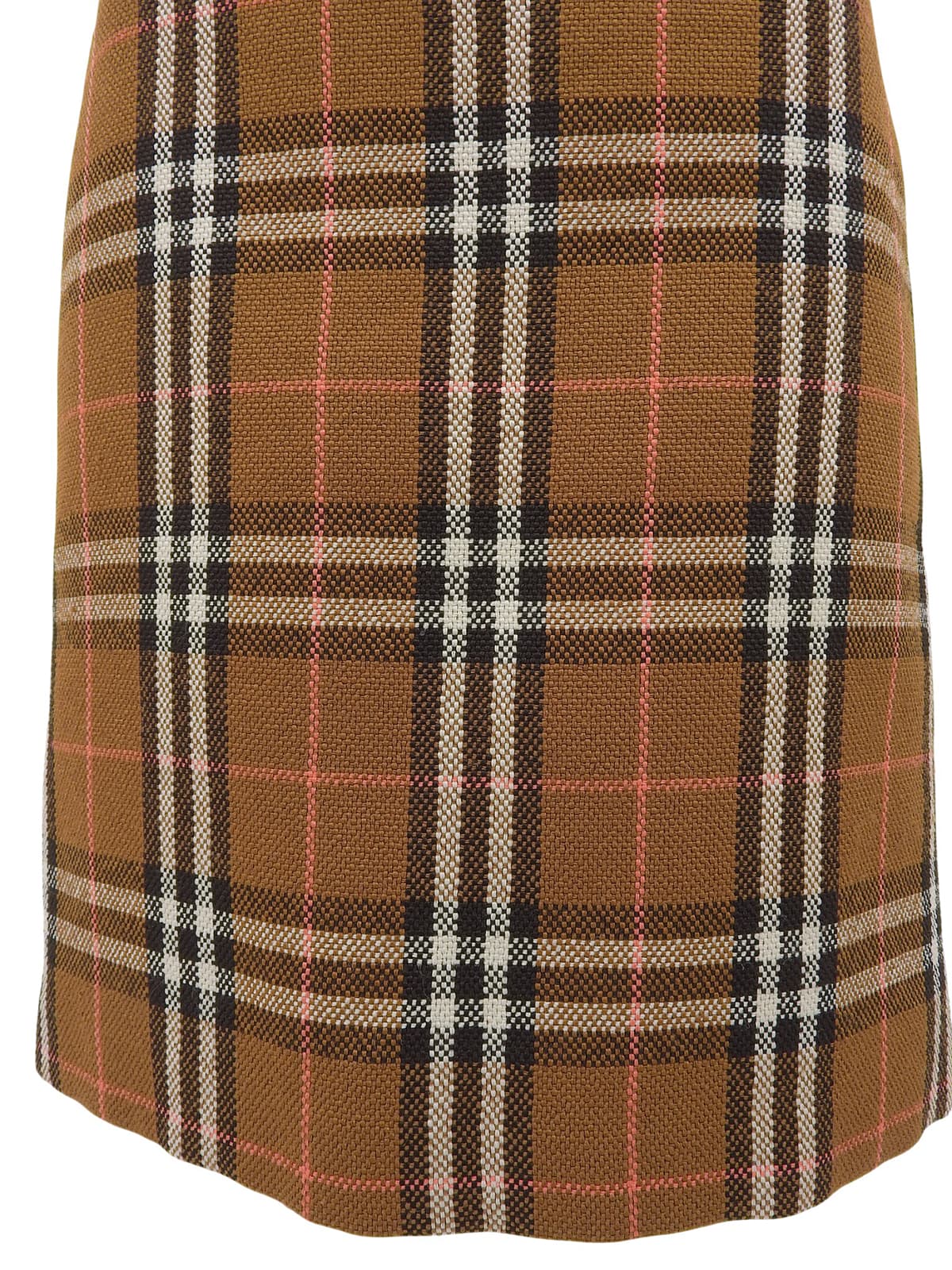 チェックパターンスカート ブラウン/マルチ