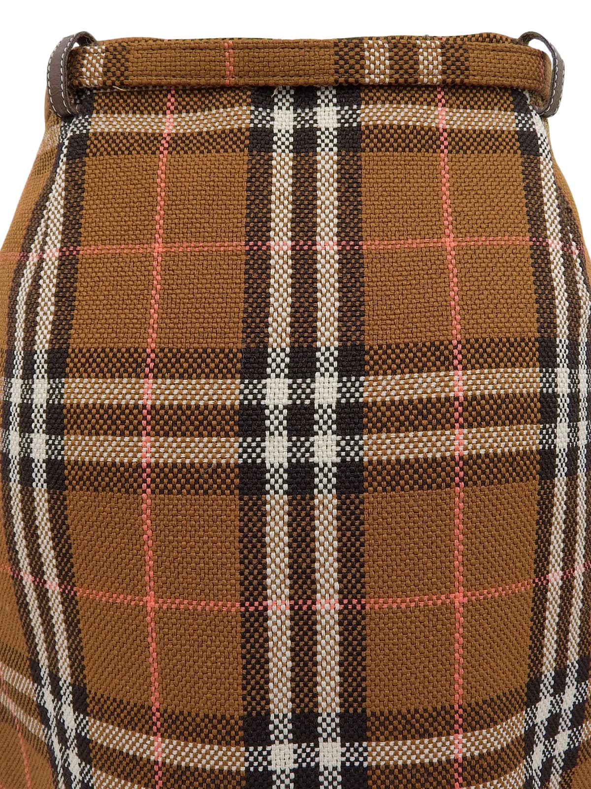 チェックパターンスカート ブラウン/マルチ