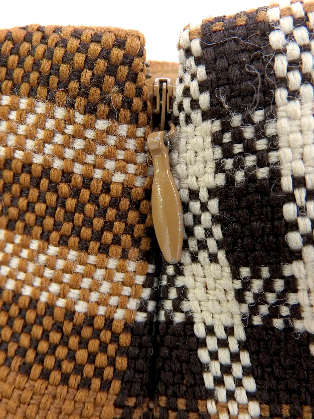 チェックパターンスカート ブラウン/マルチ