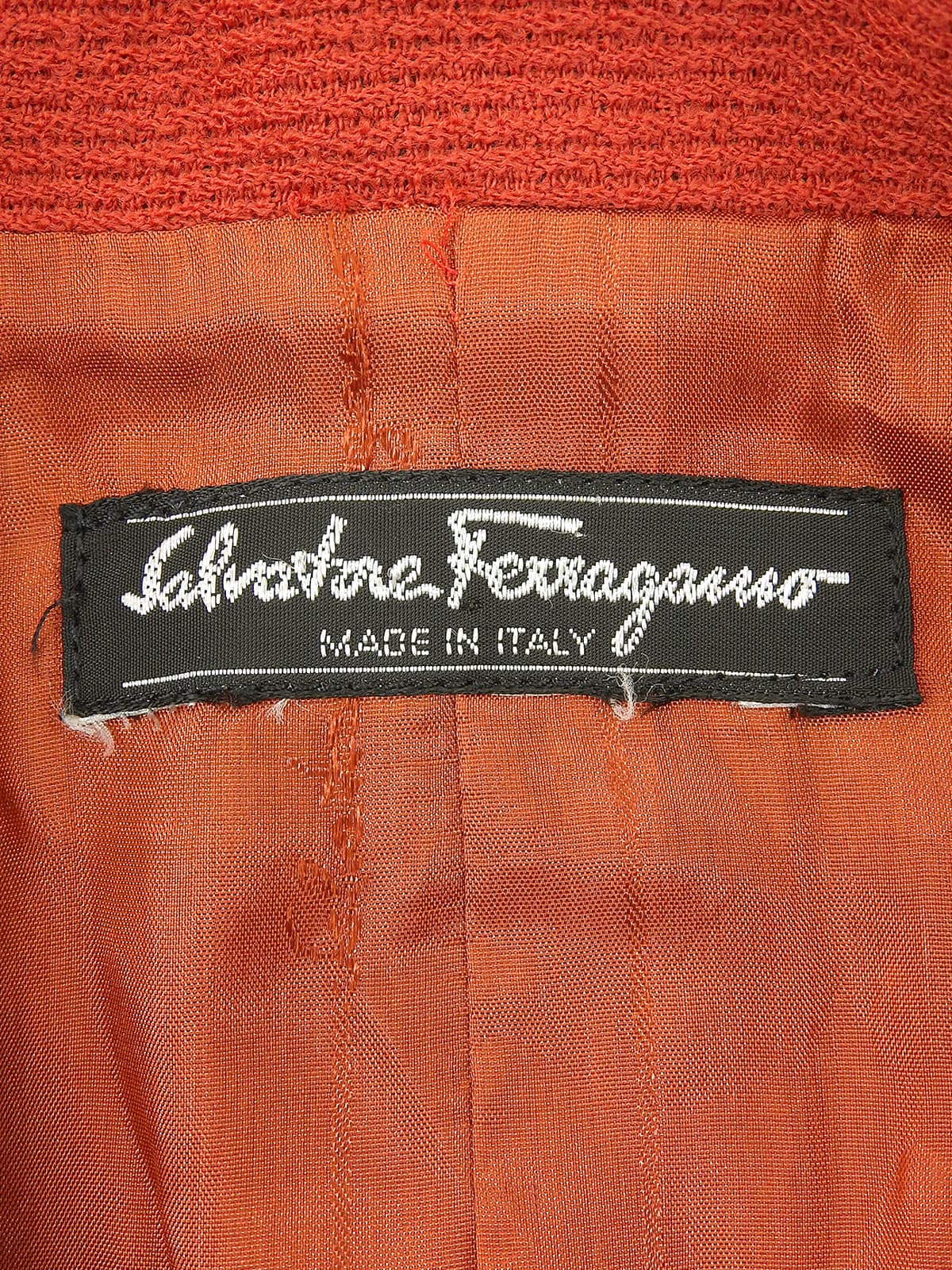 ガンチーニボタンジャケット オレンジレッド