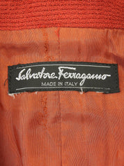 ガンチーニボタンジャケット オレンジレッド