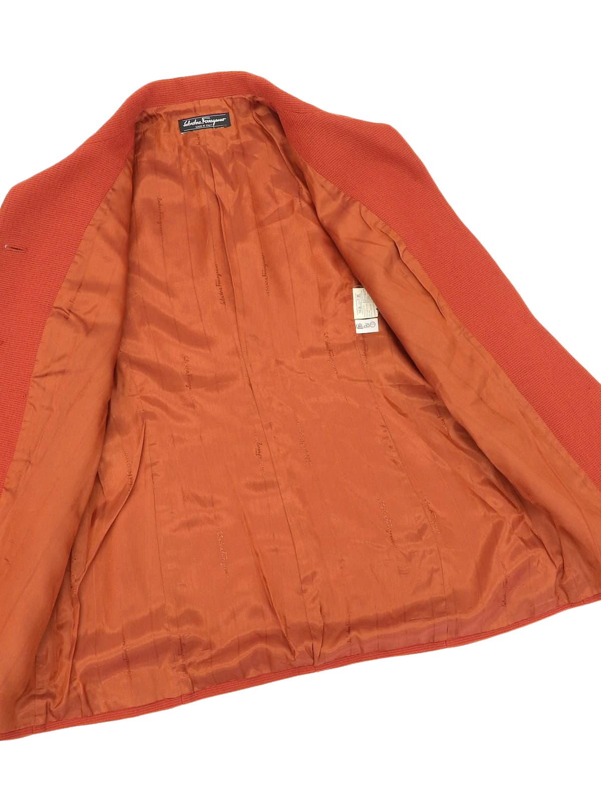ガンチーニボタンジャケット オレンジレッド