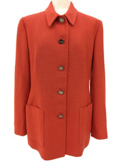 ガンチーニボタンジャケット オレンジレッド