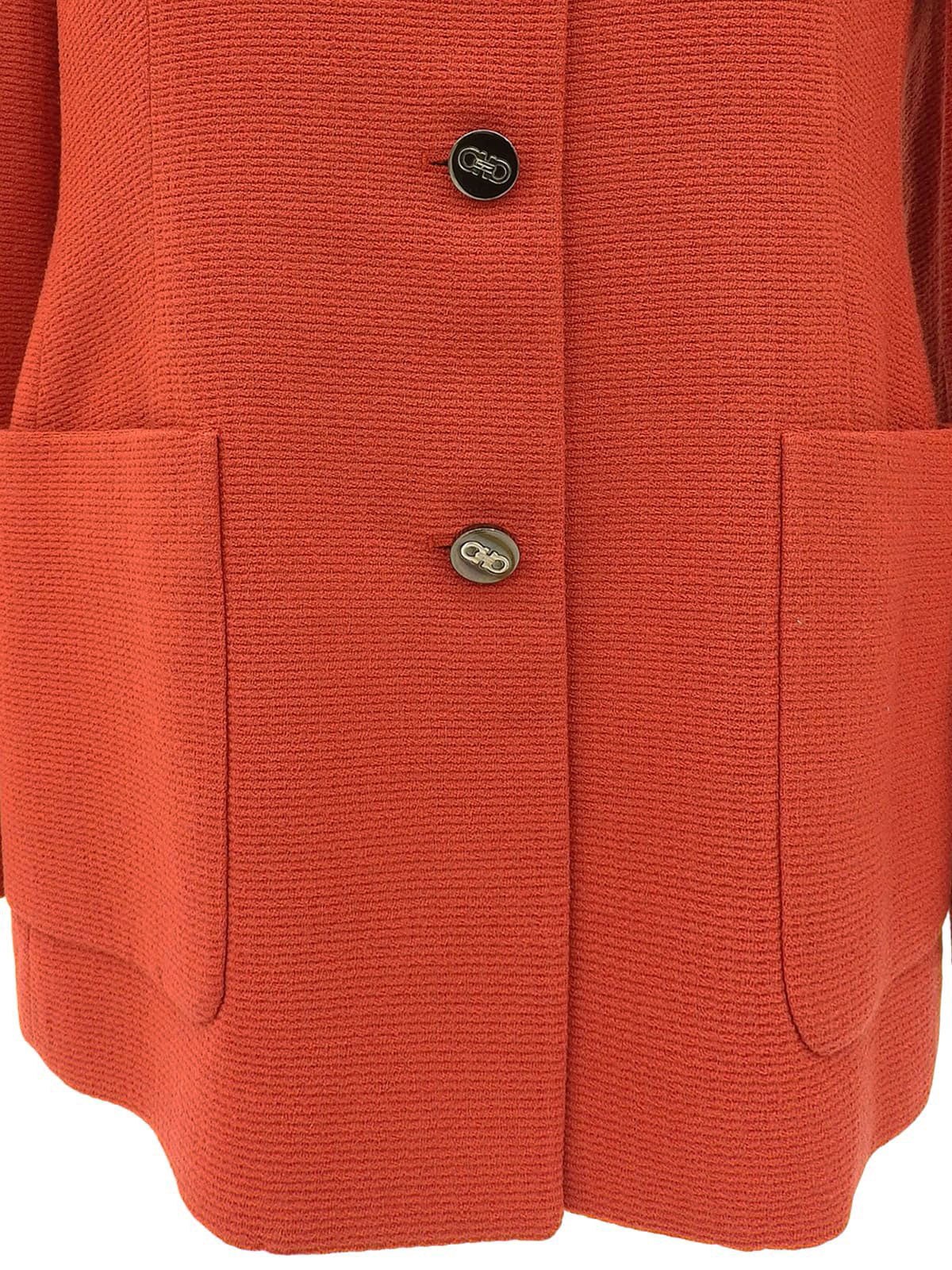 ガンチーニボタンジャケット オレンジレッド