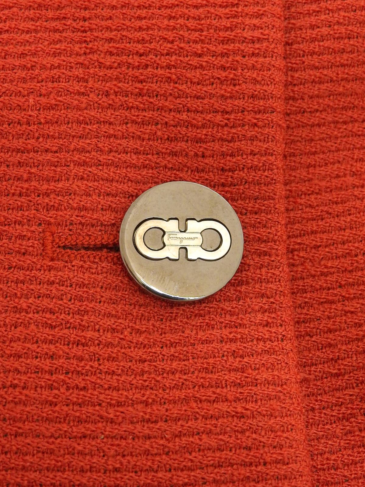 ガンチーニボタンジャケット オレンジレッド