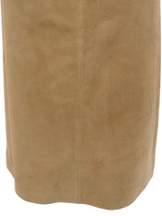 Suede tight skirt in beige