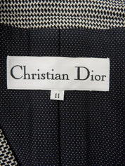 ウールハウンドトゥースパターンセットアップ ブラック/ホワイト