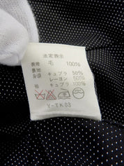 ウールハウンドトゥースパターンセットアップ ブラック/ホワイト