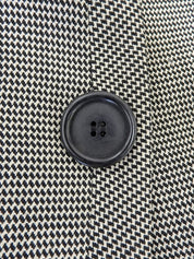 ウールハウンドトゥースパターンセットアップ ブラック/ホワイト