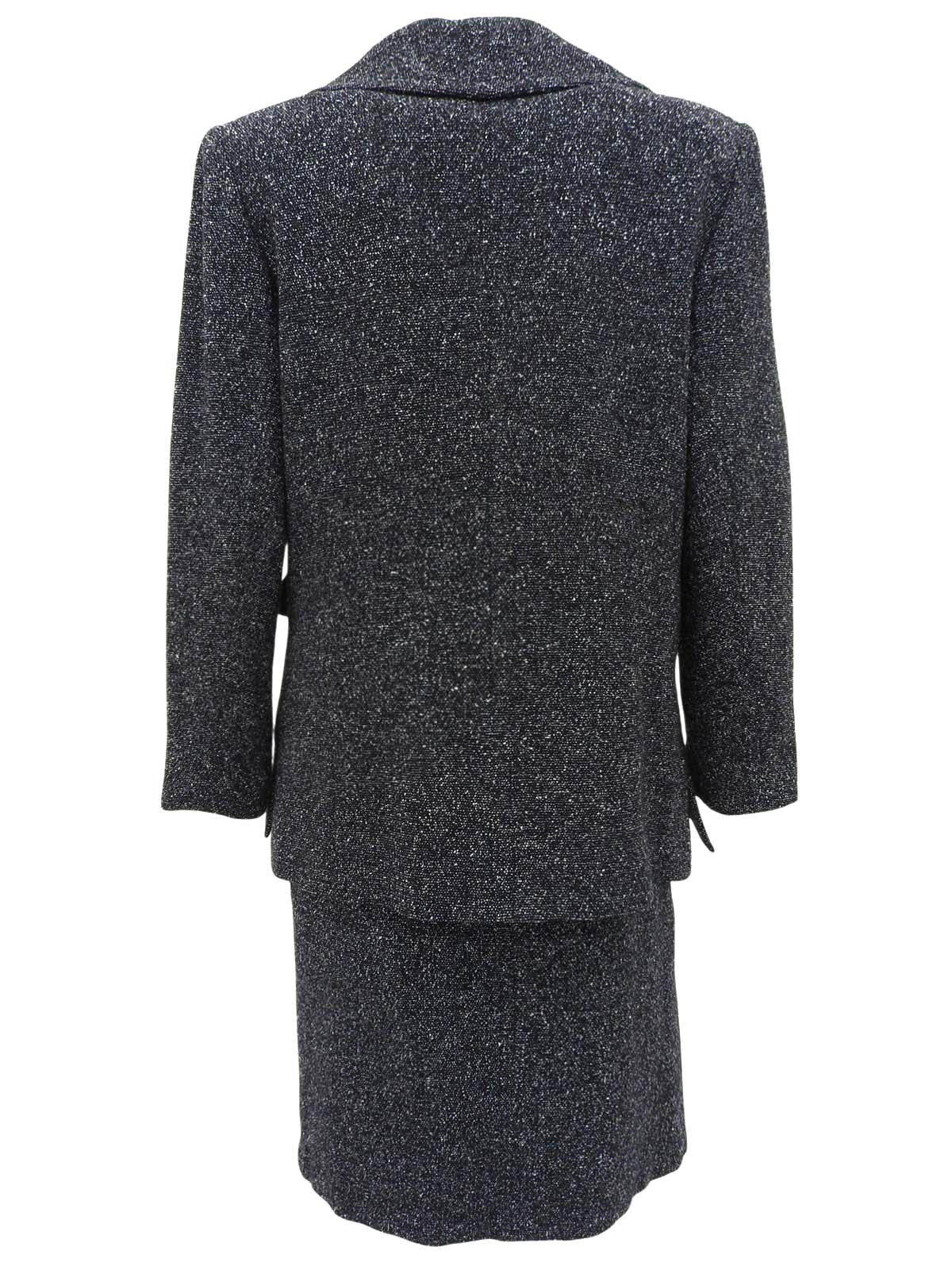 ウールデザインカラーセットアップ ブラック/ホワイト