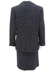 ウールデザインカラーセットアップ ブラック/ホワイト