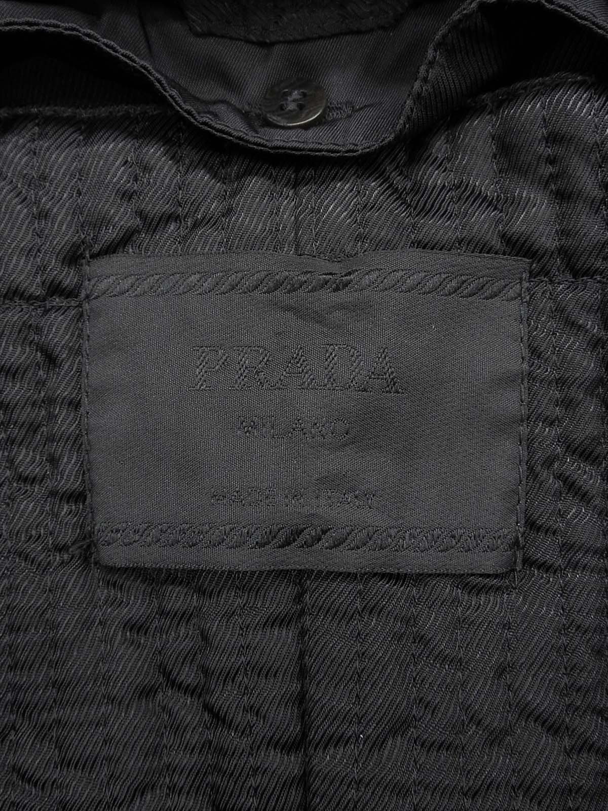 ナイロンレザーコンビコート ブラック