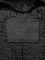 ナイロンレザーコンビコート ブラック