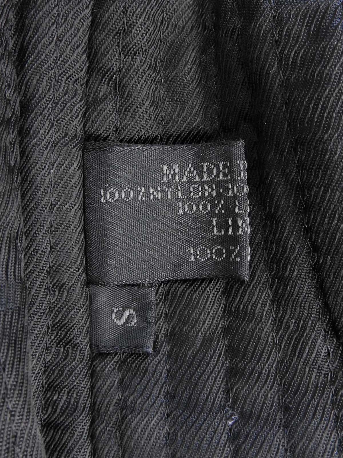 ファーカラーベルテッドコート ブラック