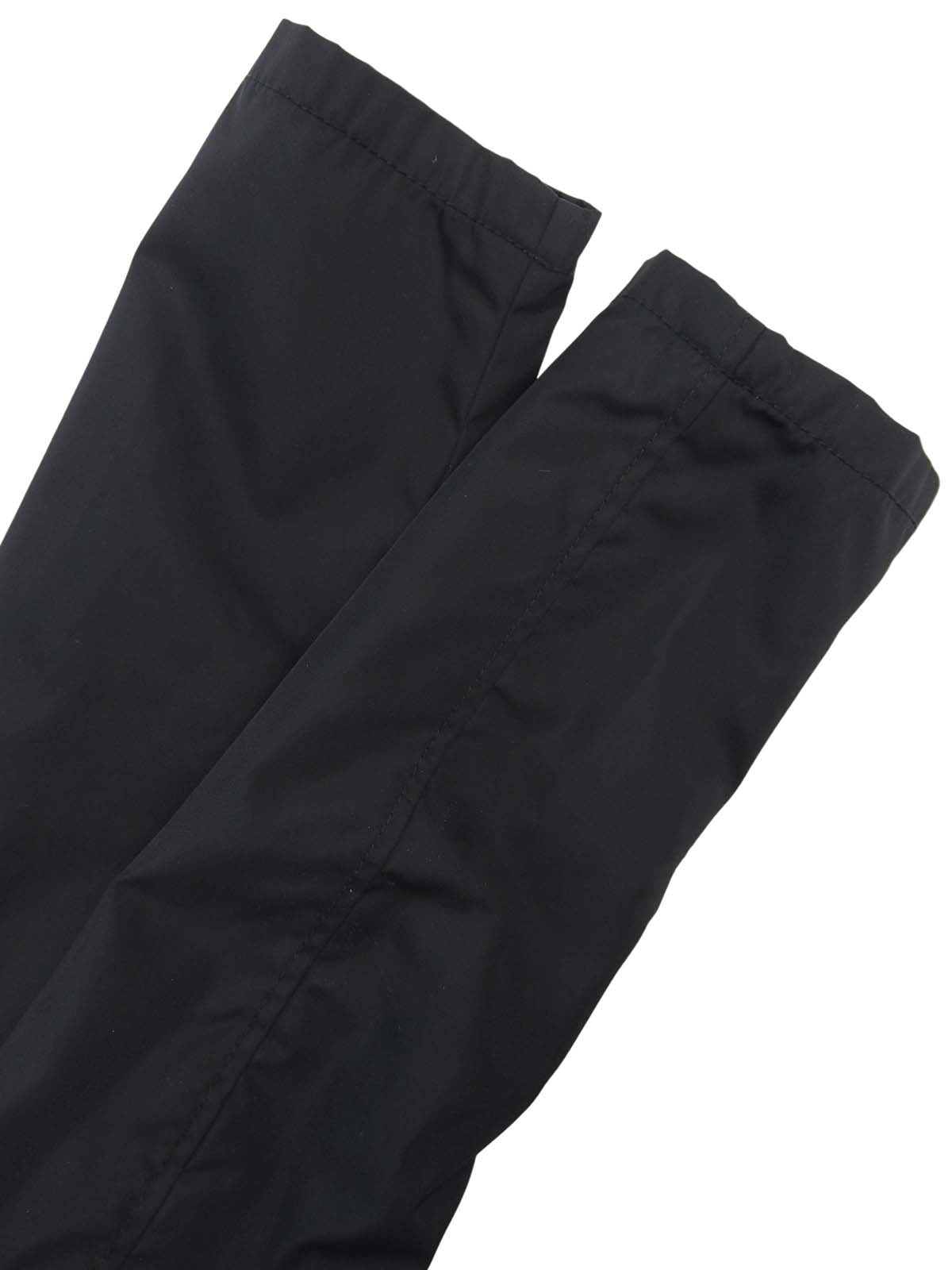 ナイロンレザーコンビコート ブラック