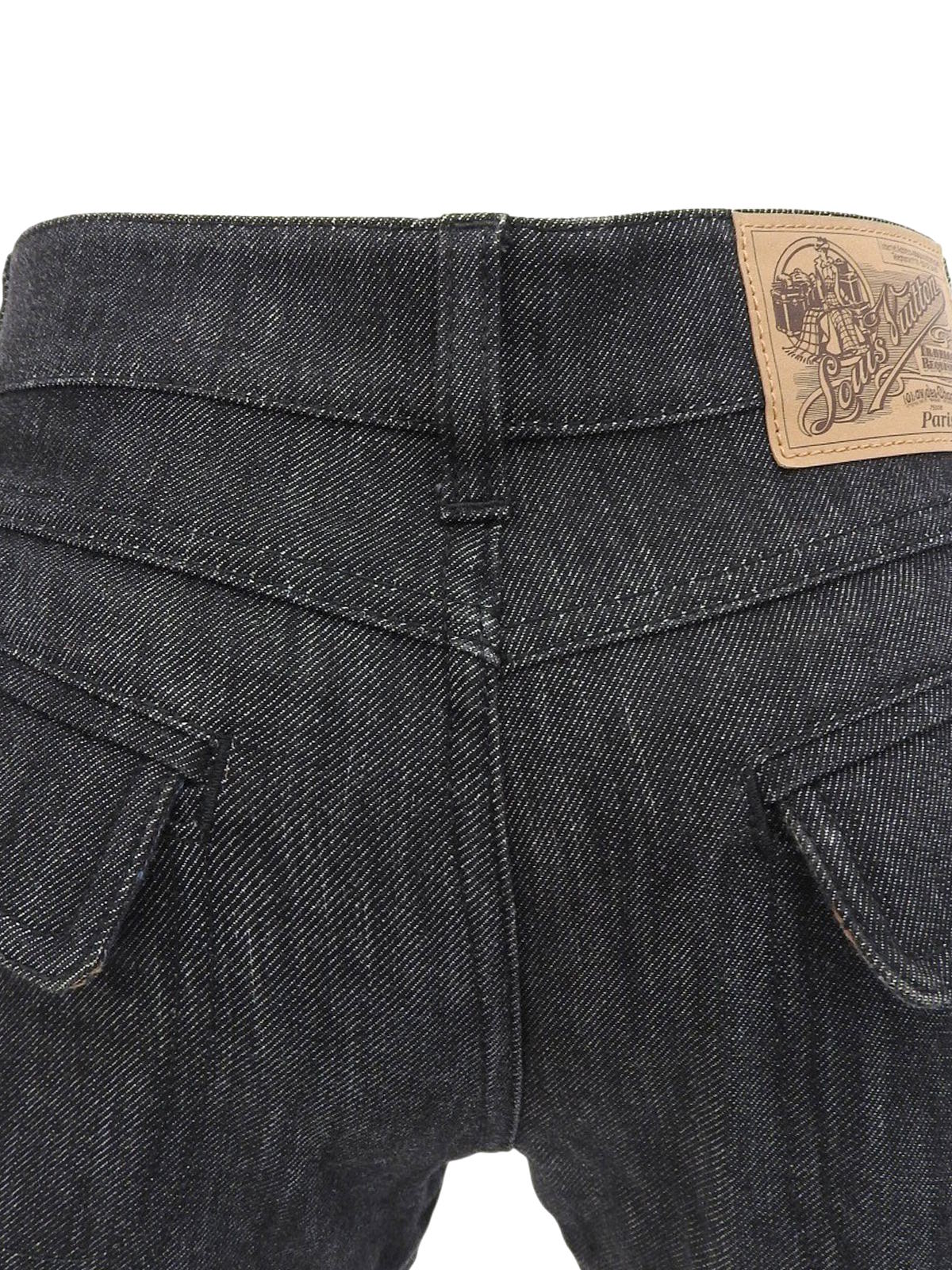 Monogram Multicolor Logo Button Denim Shorts Black/Multi