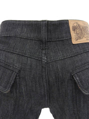 モノグラムマルチカラーロゴボタンデニムショートパンツ ブラック/マルチ