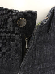 Monogram Multicolor Logo Button Denim Shorts Black/Multi