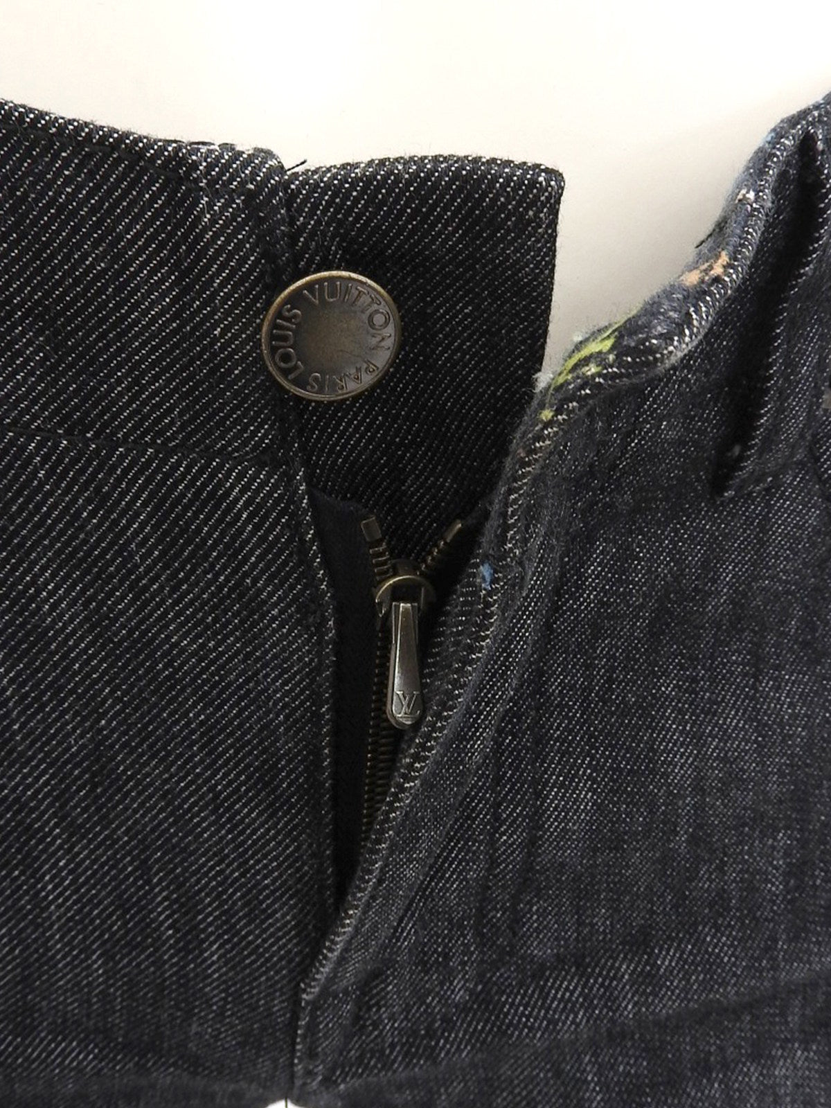 モノグラムマルチカラーロゴボタンデニムショートパンツ ブラック/マルチ