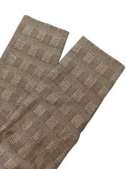 Wool herringbone pattern double-breasted coat in brown/beige