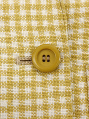 チェックパターンダブルブレストジャケット イエロー