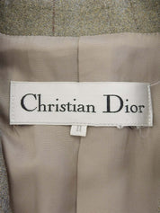 チェックパターンジャケット グレージュ