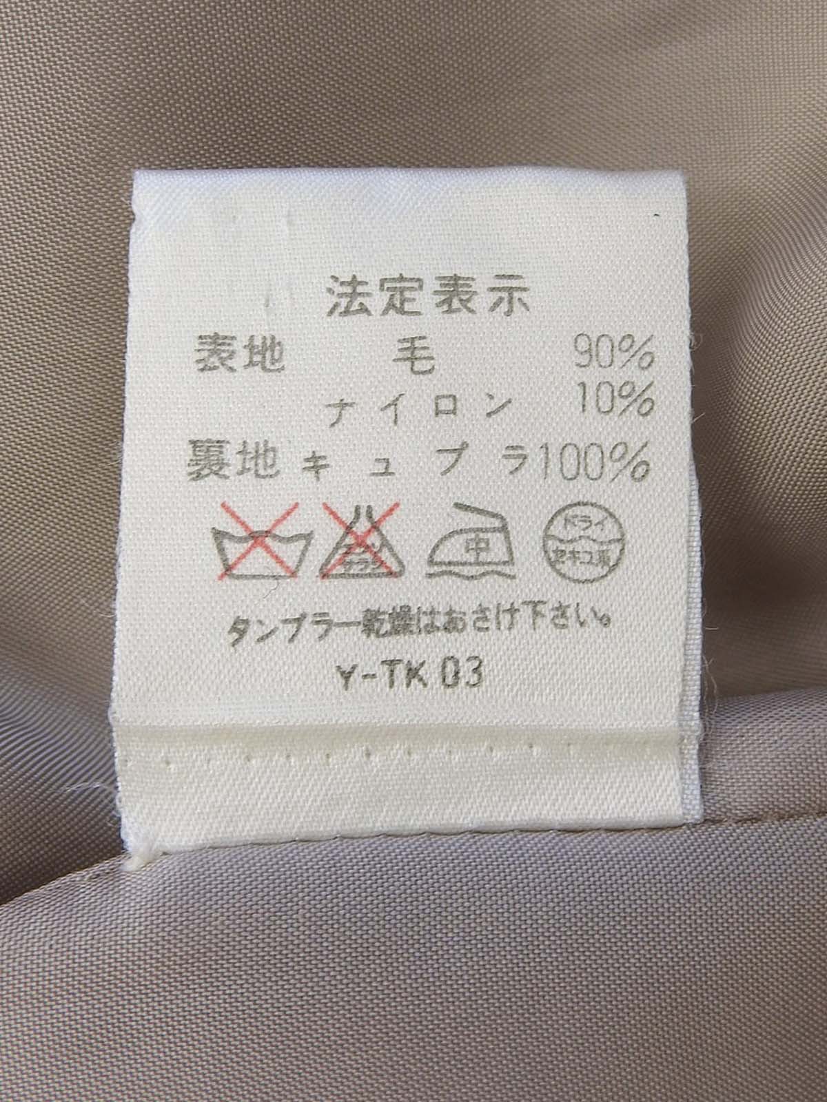 チェックパターンジャケット グレージュ