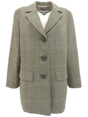 チェックパターンジャケット グレージュ