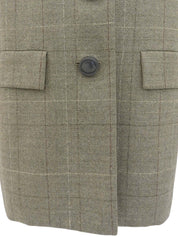 チェックパターンジャケット グレージュ