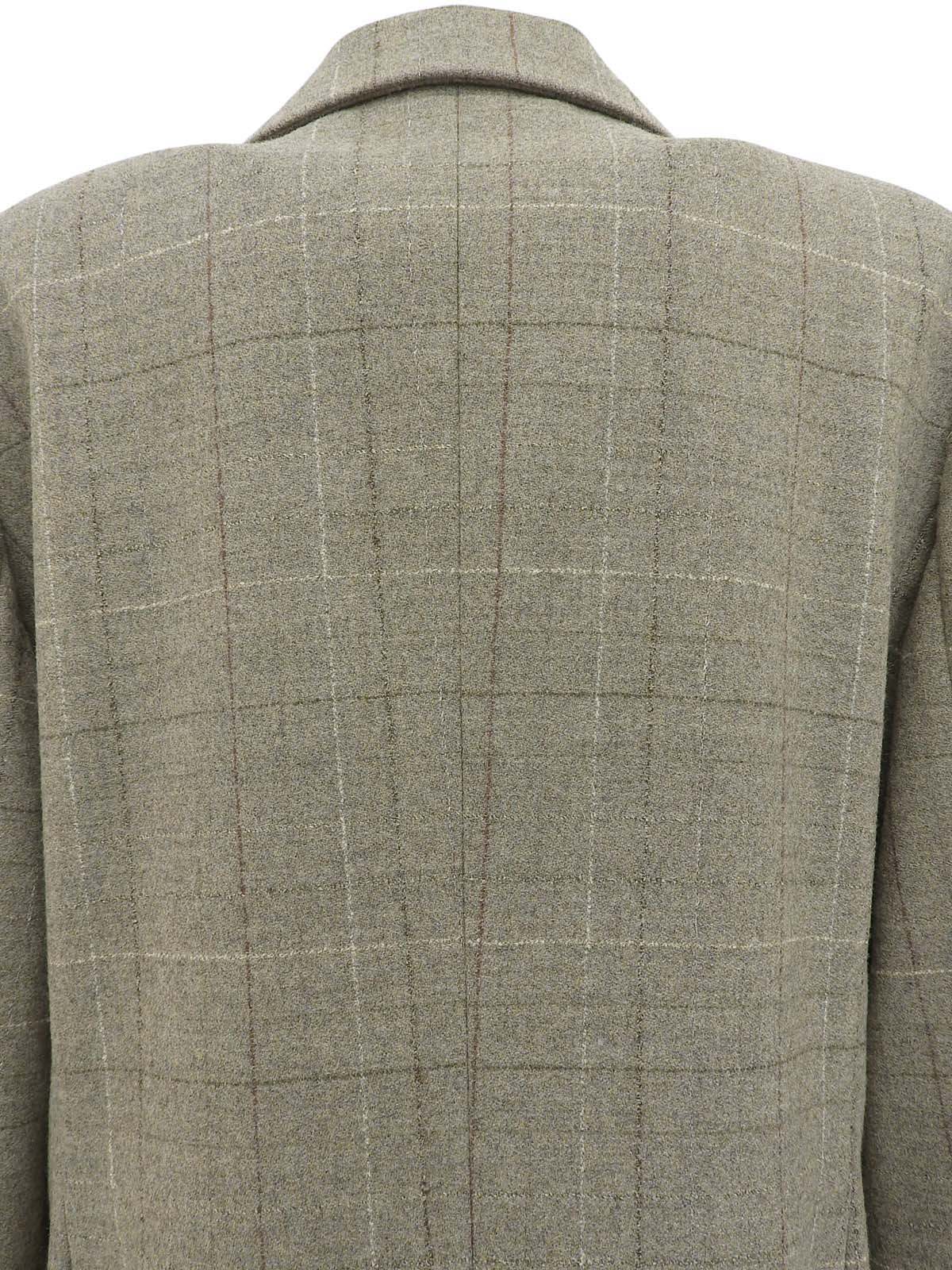 チェックパターンジャケット グレージュ