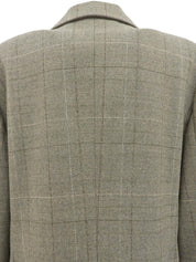 チェックパターンジャケット グレージュ