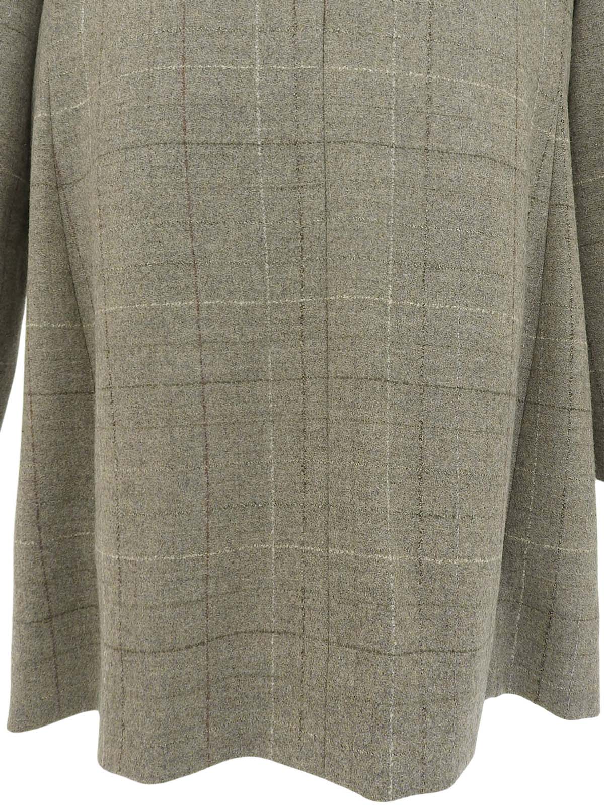 チェックパターンジャケット グレージュ