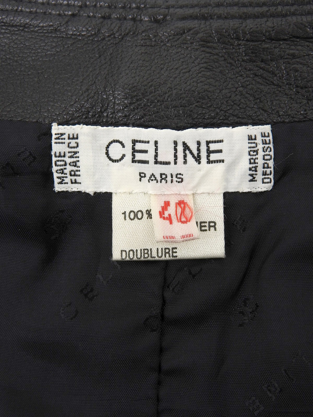 レザーマカダムボタンヘムフリンジセットアップ ブラック