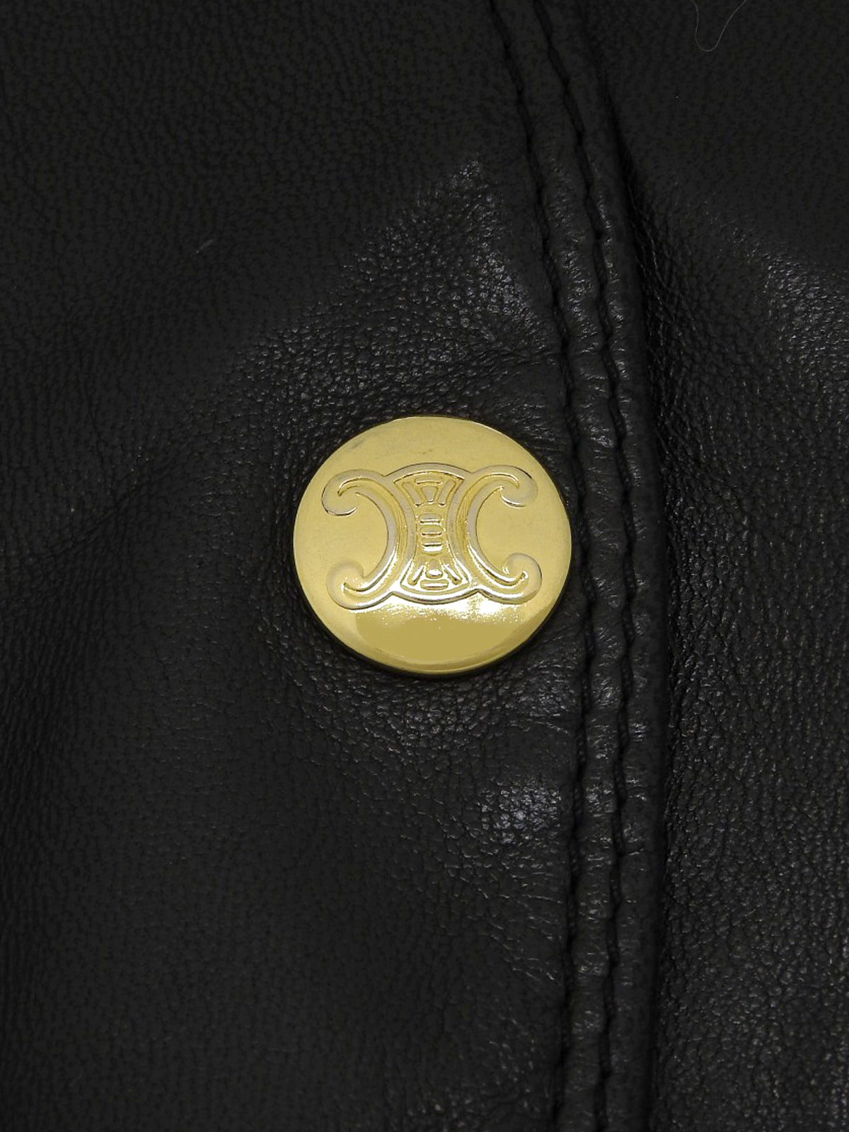 レザーマカダムボタンヘムフリンジセットアップ ブラック