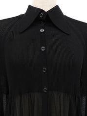 2007年製 レースシースルーポンチョカーディガン ブラック