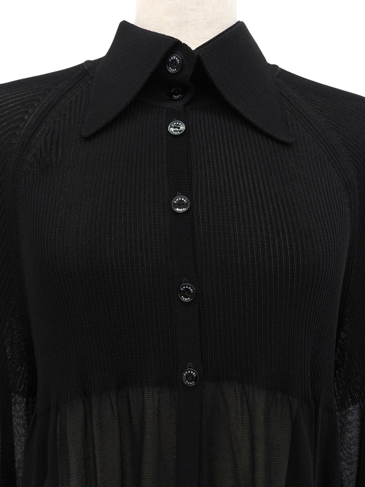 2007年製 レースシースルーポンチョカーディガン ブラック