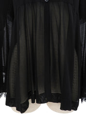 2007年製 レースシースルーポンチョカーディガン ブラック