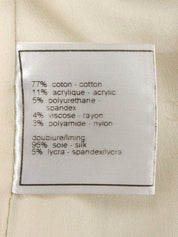 ツイードチェックパターンCCマークボタンジャケット ブラック/ホワイト