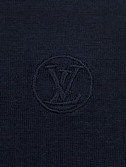 ロゴ刺繍ハーフスリーブトップス ネイビー