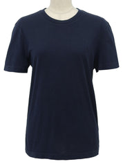 ロゴ刺繍半袖トップス ネイビー