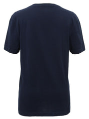 ロゴ刺繍ハーフスリーブトップス ネイビー