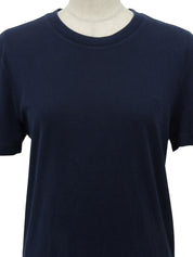 ロゴ刺繍ハーフスリーブトップス ネイビー