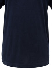 ロゴ刺繍ハーフスリーブトップス ネイビー