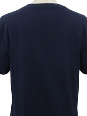 ロゴ刺繍ハーフスリーブトップス ネイビー