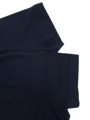 ロゴ刺繍ハーフスリーブトップス ネイビー