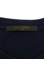 ロゴ刺繍ハーフスリーブトップス ネイビー