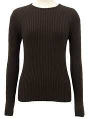 Macadam Stud Knit Top in Brown