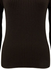 Macadam Stud Knit Top in Brown