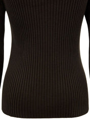 Macadam Stud Knit Top in Brown