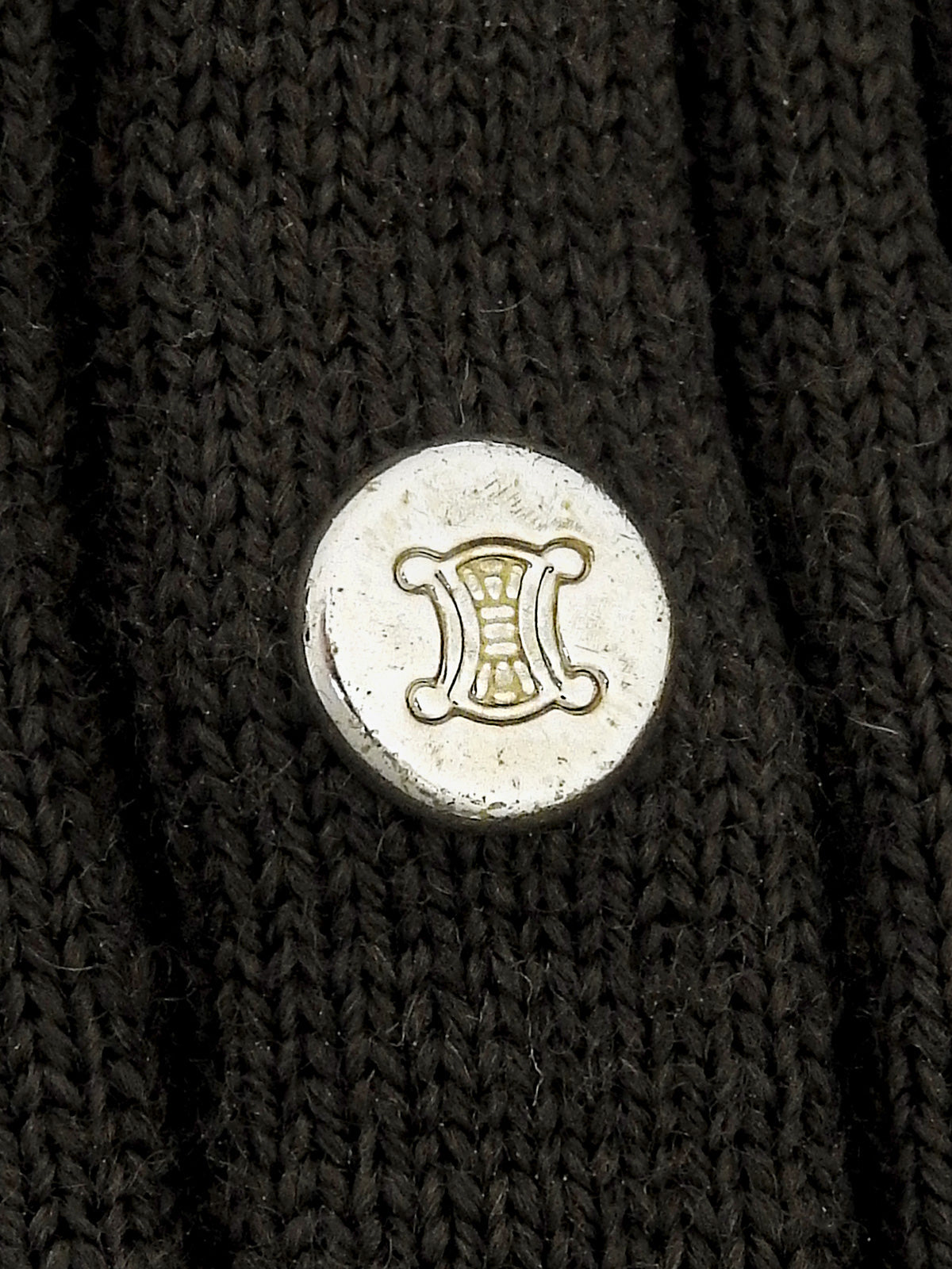 Macadam Stud Knit Top in Brown